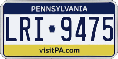 PA license plate LRI9475