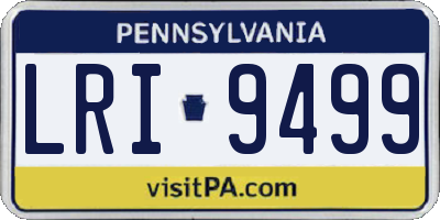 PA license plate LRI9499