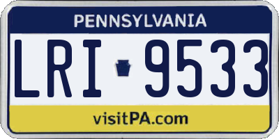 PA license plate LRI9533