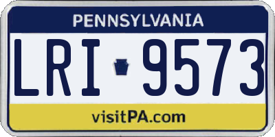PA license plate LRI9573