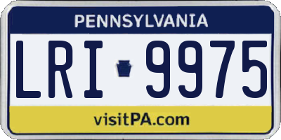 PA license plate LRI9975