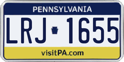 PA license plate LRJ1655