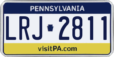 PA license plate LRJ2811
