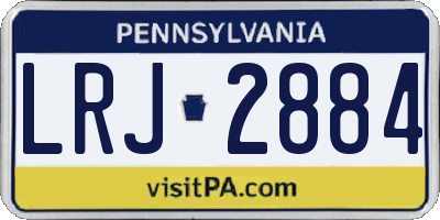 PA license plate LRJ2884