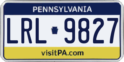 PA license plate LRL9827