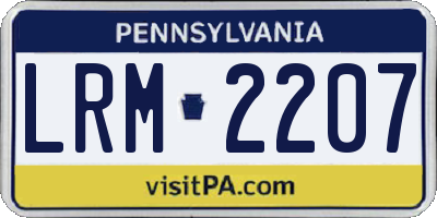 PA license plate LRM2207