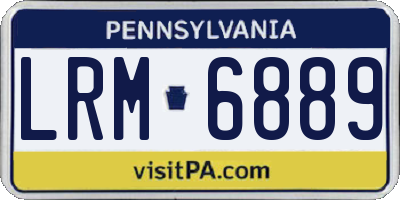 PA license plate LRM6889