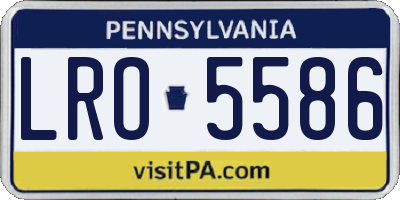 PA license plate LRO5586
