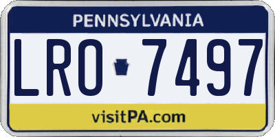 PA license plate LRO7497