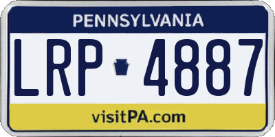 PA license plate LRP4887