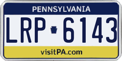 PA license plate LRP6143