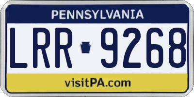 PA license plate LRR9268