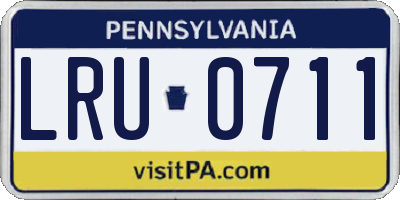 PA license plate LRU0711