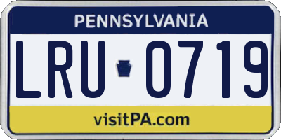 PA license plate LRU0719