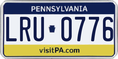 PA license plate LRU0776