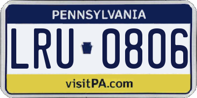 PA license plate LRU0806
