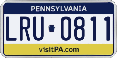 PA license plate LRU0811