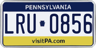 PA license plate LRU0856