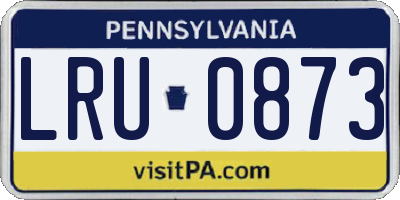 PA license plate LRU0873