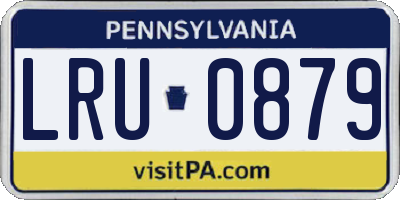 PA license plate LRU0879