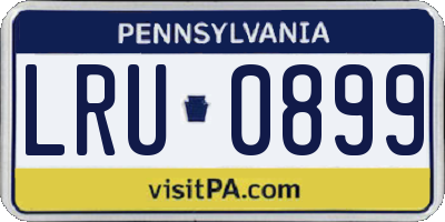 PA license plate LRU0899