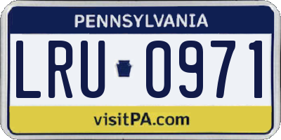 PA license plate LRU0971