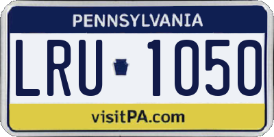 PA license plate LRU1050