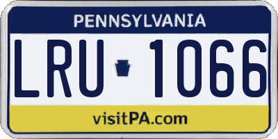 PA license plate LRU1066