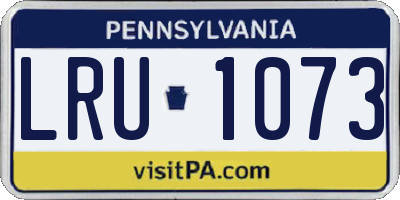PA license plate LRU1073