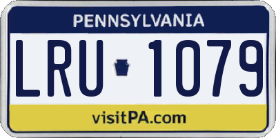 PA license plate LRU1079