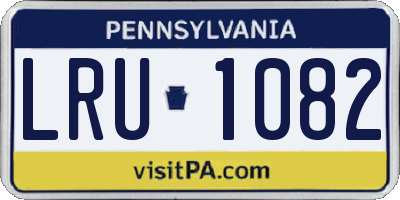 PA license plate LRU1082