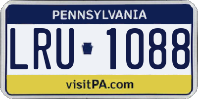 PA license plate LRU1088