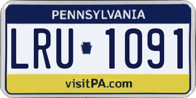 PA license plate LRU1091