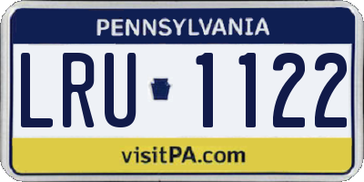 PA license plate LRU1122