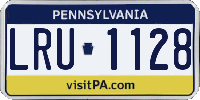 PA license plate LRU1128