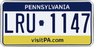 PA license plate LRU1147
