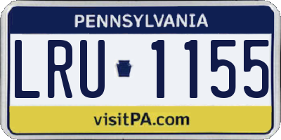 PA license plate LRU1155