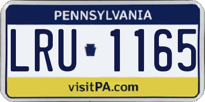 PA license plate LRU1165