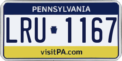 PA license plate LRU1167