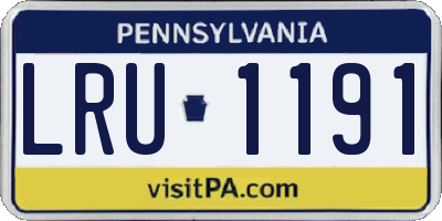 PA license plate LRU1191