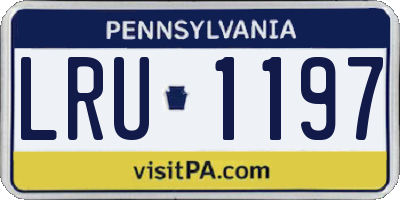 PA license plate LRU1197