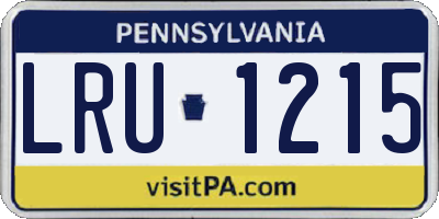 PA license plate LRU1215