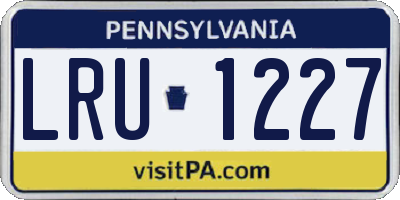 PA license plate LRU1227