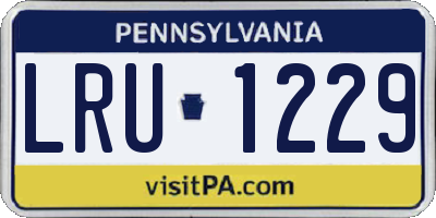 PA license plate LRU1229