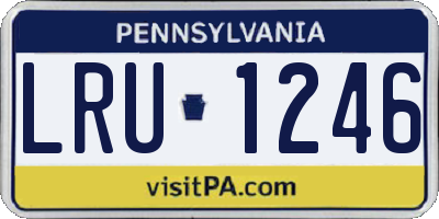 PA license plate LRU1246
