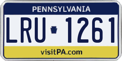 PA license plate LRU1261