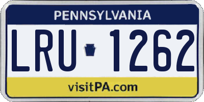 PA license plate LRU1262