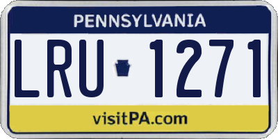 PA license plate LRU1271