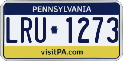 PA license plate LRU1273