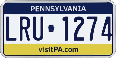 PA license plate LRU1274